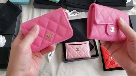 light pink chanel card holder|Chanel card holder with flap.